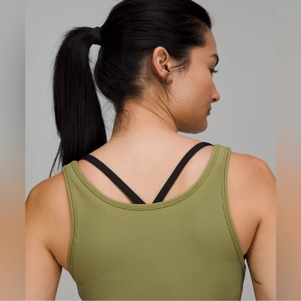 Lululemon Power Pivot Ribbed Tank Ribbed Crop Top Reversible - Picture 4 of 7